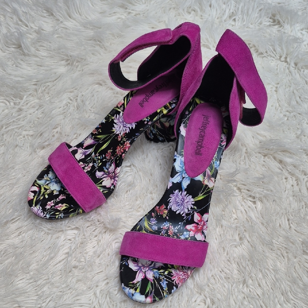 Jeffrey Campbell Purple Floral Heels